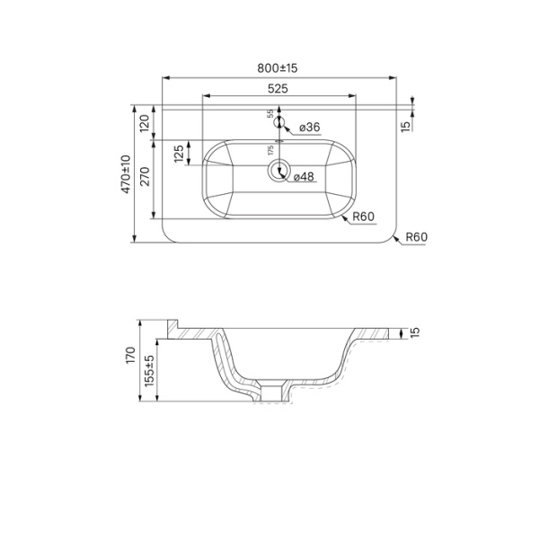Умывальник мебельный 80 см IDDIS Optima Home 0108000i28 Умывальник мебельный 80 см IDDIS Optima Home 0108000i28