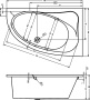 Ванна акриловая RIHO LYRA 140 L 140x90 BA6600500000000 Ванна акриловая RIHO LYRA 140 L 140x90 BA6600500000000