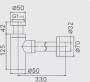 Нижний сифон ( колено) Haiba HB80-1 Нижний сифон ( колено) Haiba HB80-1