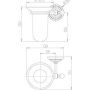 Подстаканник керамический  PAINI Duomo 88CR041BICER хром Подстаканник керамический  PAINI Duomo 88CR041BICER хром