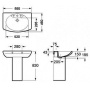Раковина Roca Dama Senso 58x46 327512000 Раковина Roca Dama Senso 58x46 327512000