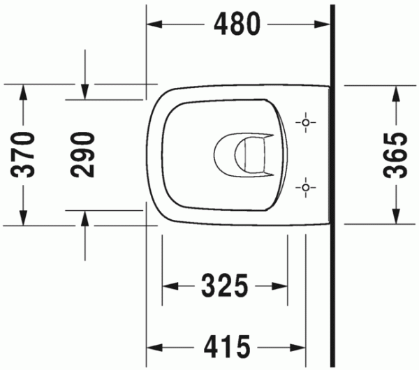 Унитаз подвесной безободковый с сиденьем DURAVIT DURASTYLE 45710900A1 Унитаз подвесной безободковый с сиденьем DURAVIT DURASTYLE 45710900A1