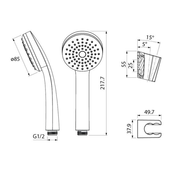 Душевой гарнитур IDDIS Optima Home 0011F00i16 хром Душевой гарнитур IDDIS Optima Home 0011F00i16 хром
