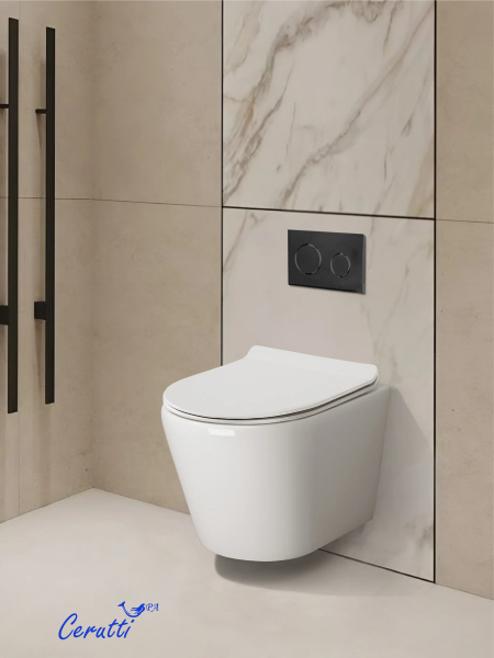 Унитаз подвесной Ceruttispa Luigi CT11101 безободковый с микролифтом