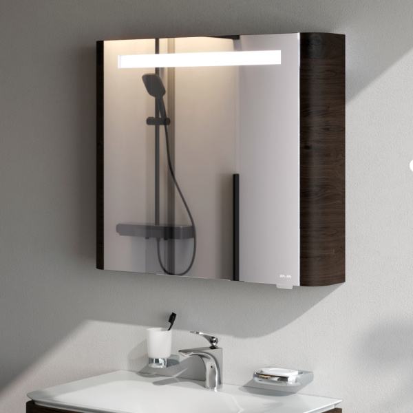 Шкаф зеркальный Am.Pm Sensation 80 см M30MCR0801TF R табачный дуб с подсветкой