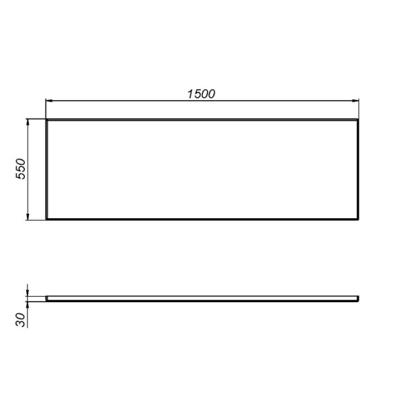Фронтальная панель AM.PM Sense W76A-150-070W-P 150 см