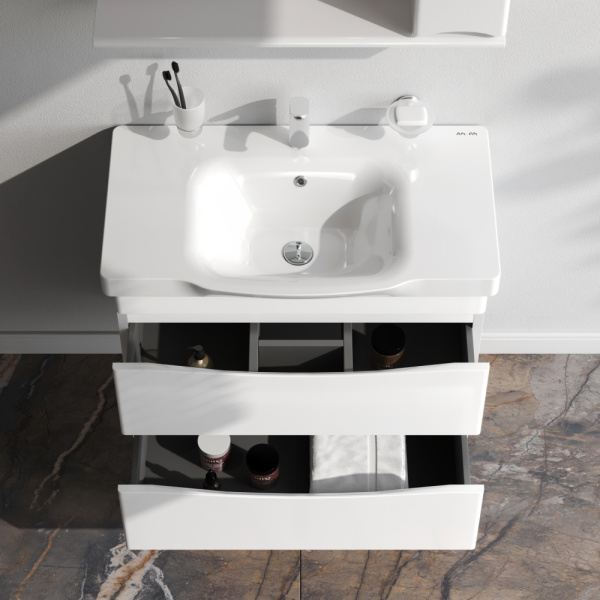 Тумба под раковину Am.Pm Like 80 см M80FHX0802WG подвесная белая