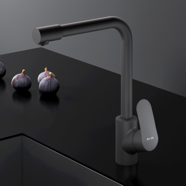 Смеситель для кухонной мойки Am.Pm Like с каналом для фильтра F8005722 черный матовый