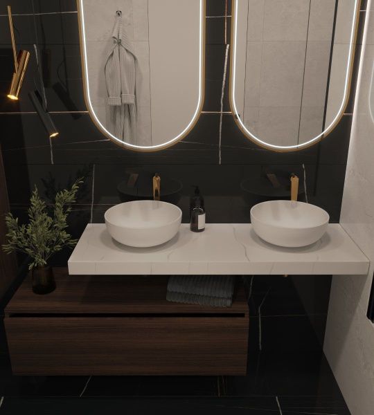 Столешница прямая 140х45 см Armadi Art FLAT CALACATTA 869-140-CLCT Столешница прямая 140х45 см Armadi Art FLAT CALACATTA 869-140-CLCT