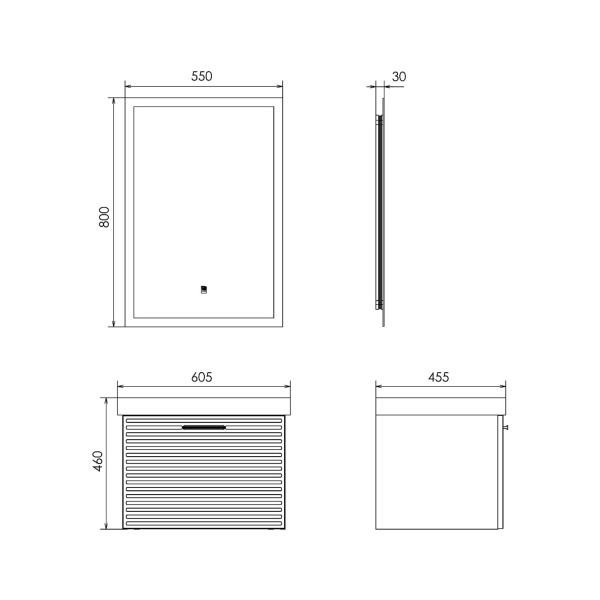 Тумба с раковиной Comforty Касабланка 60 см 00-00019249 подвесная серый шелк