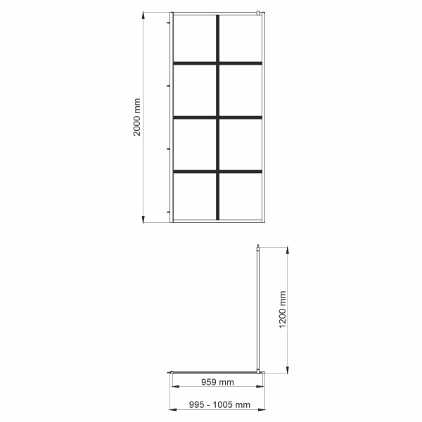 Душевая перегородка 100x200 WasserKRAFT Glan 66W44 Душевая перегородка 100x200 WasserKRAFT Glan 66W44