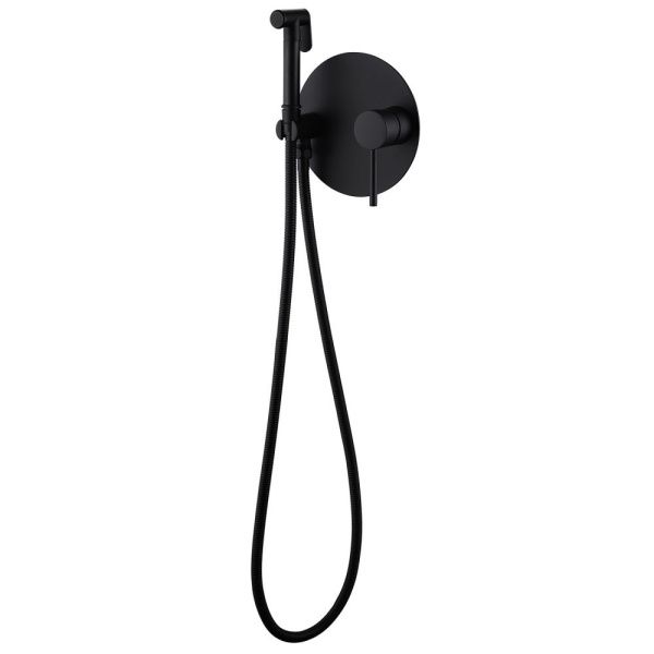 Смеситель с гигиеническим душем ABBER Emotion AF8826B черный матовый Смеситель с гигиеническим душем ABBER Emotion AF8826B черный матовый