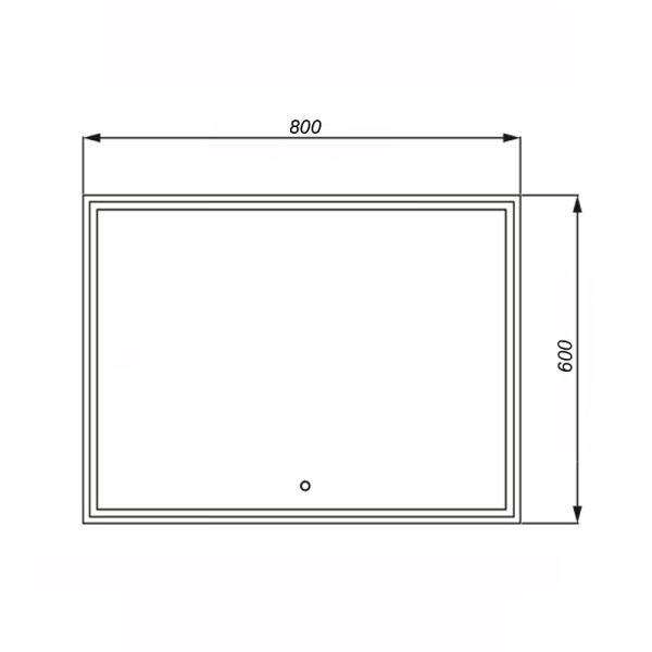 Зеркало с подсветкой и диммером 80х60 Azario Classico Quadrato CS00078950 Зеркало с подсветкой и диммером 80х60 Azario Classico Quadrato CS00078950