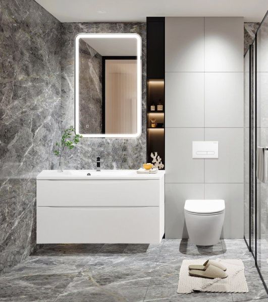 Унитаз подвесной безободковый с сиденьем  BelBagno UNO BB3105CHR/SC Унитаз подвесной безободковый с сиденьем  BelBagno UNO BB3105CHR/SC