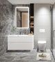 Унитаз подвесной безободковый с сиденьем  BelBagno UNO BB3105CHR/SC Унитаз подвесной безободковый с сиденьем  BelBagno UNO BB3105CHR/SC