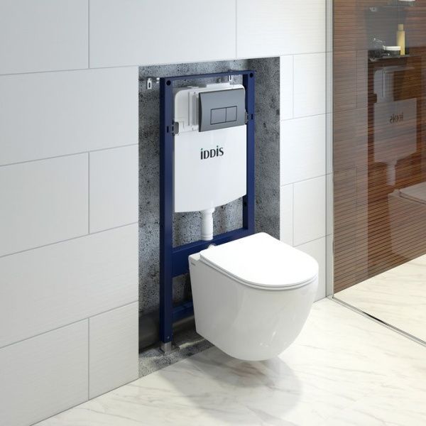Комплект 3в1 подвесной унитаз инсталляция и клавиша смыва IDDIS Basic BASBQ02i73 Комплект 3в1 подвесной унитаз инсталляция и клавиша смыва IDDIS Basic BASBQ02i73