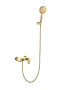 Смеситель для ванны Boheme Spectre 453-MG с душевой лейкой золото-матовый