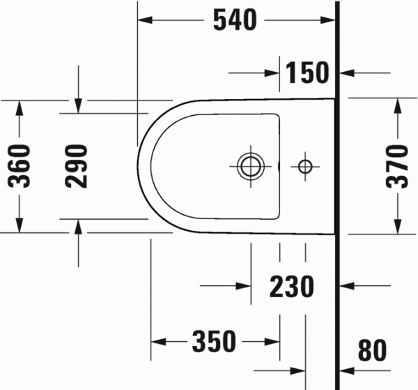 Биде подвесное DURAVIT D-NEO 2294150000 Биде подвесное DURAVIT D-NEO 2294150000