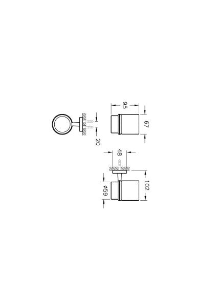 Подстаканник для зубных щеток  VitrA Q-line A44993 хром Подстаканник для зубных щеток  VitrA Q-line A44993 хром