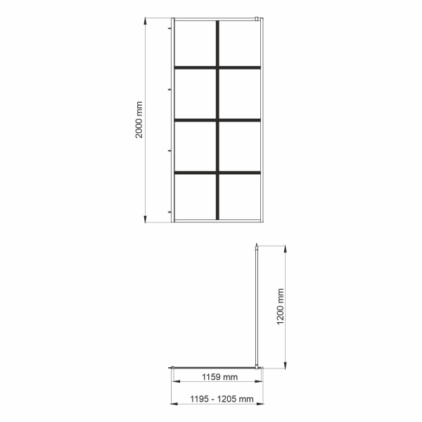 Душевая перегородка 120x200 WasserKRAFT Glan 66W40 Душевая перегородка 120x200 WasserKRAFT Glan 66W40