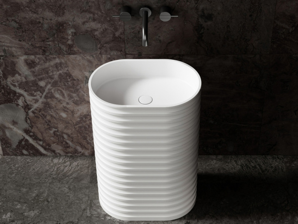 Раковина напольная Abber Stein 60 см AS2550-H белая матовая