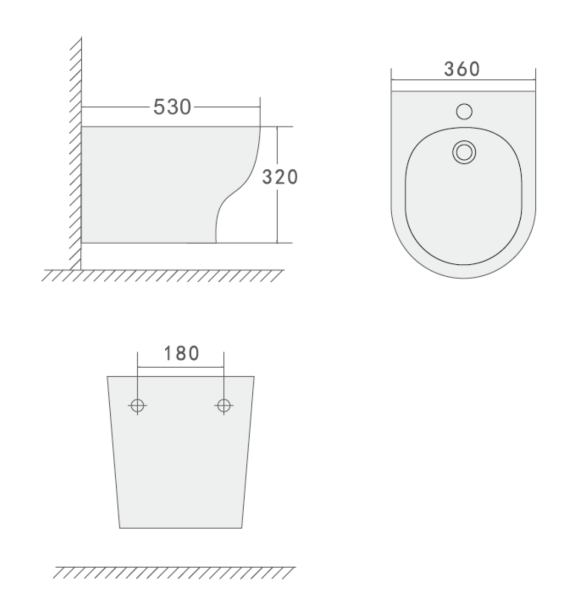 Биде  Boheme FIORE 978-BIDET-W белый Биде  Boheme FIORE 978-BIDET-W белый