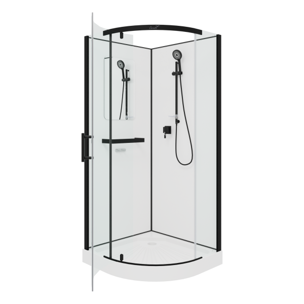 Душевая кабина Ceruttispa 90x205 KORRA90B профиль черный