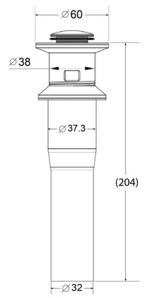 Донный клапан  BelBagno  BB-PCU-03-BORO золото матовое Донный клапан  BelBagno  BB-PCU-03-BORO золото матовое