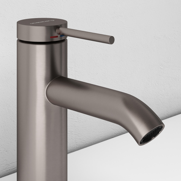 Смеситель для раковины Abelsberg Fluida ERF22001BN титан брашированный