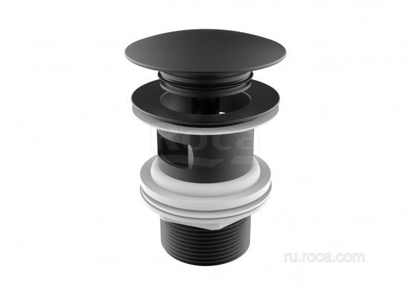 Донный клапан Roca Aqua click-clack 1 1/4 brushed titanium black, D65 5054015NM Донный клапан Roca Aqua click-clack 1 1/4 brushed titanium black, D65 5054015NM