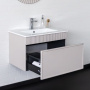 Тумба с раковиной Comforty Мадрид 70 см 00-00020643 подвесная серый шелк