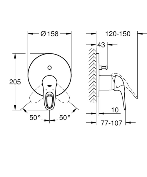 Внешняя часть смесителя для ванны  Grohe  24049LS3 Внешняя часть смесителя для ванны  Grohe  24049LS3