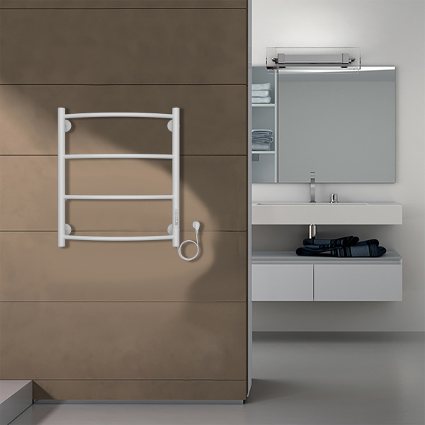 Полотенцесушитель электрический секции диммер справа 53,2x60 см Azario VERONA AZ04856W белый Полотенцесушитель электрический секции диммер справа 53,2x60 см Azario VERONA AZ04856W белый