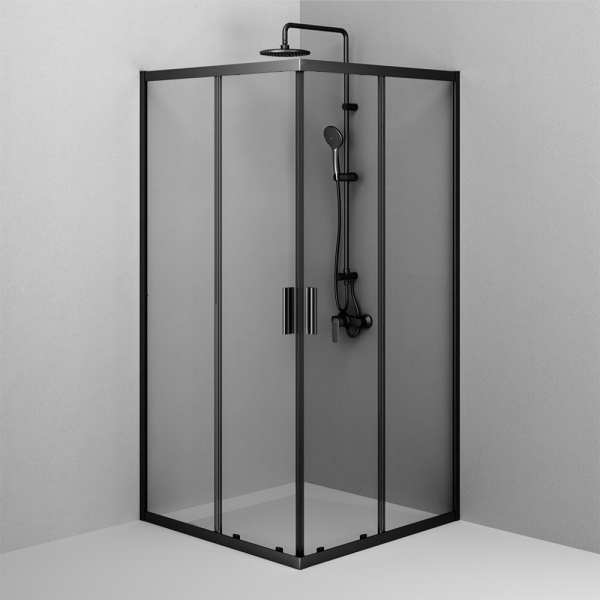 Душевой уголок AM.PM Gem 100x195x100 W90G-403-100100-BT профиль черный