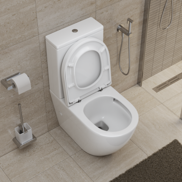 Чаша унитаза безободковая со смывом  BelBagno SFERA-R BB2141CP-TOR Чаша унитаза безободковая со смывом  BelBagno SFERA-R BB2141CP-TOR