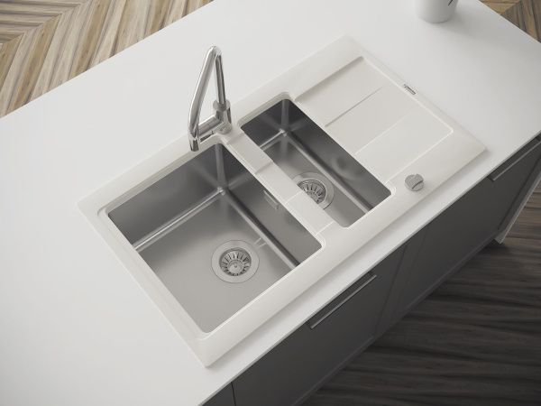 Кухонная мойка комбинированная 86х51 Florentina 21.410.D0860.307 Серый шёлк