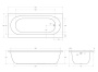 Ванна акриловая Cezares Piave 170x75 PIAVE-170-75-42-W37