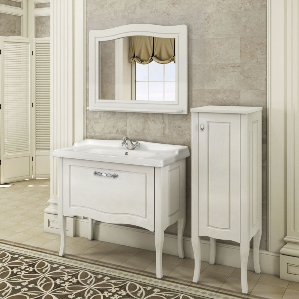 Тумба с раковиной Comforty Павия 100 см 00-00017943 напольная белая