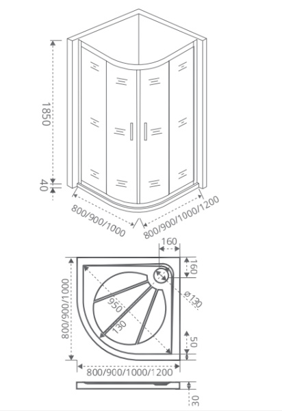 Душевое ограждение GOOD DOOR INFINITY R-120-G-CH  120x120x185 Душевое ограждение GOOD DOOR INFINITY R-120-G-CH  120x120x185