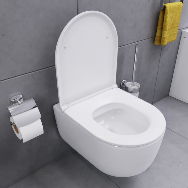 Подвесной унитаз безободковый с сиденьем микролифт Damixa Sirius DX86C1700SC Подвесной унитаз безободковый с сиденьем микролифт Damixa Sirius DX86C1700SC