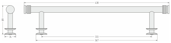 Полка прямая 370 мм СУНЕРЖА 00-2012-0370 Хром Полка прямая 370 мм СУНЕРЖА 00-2012-0370 Хром