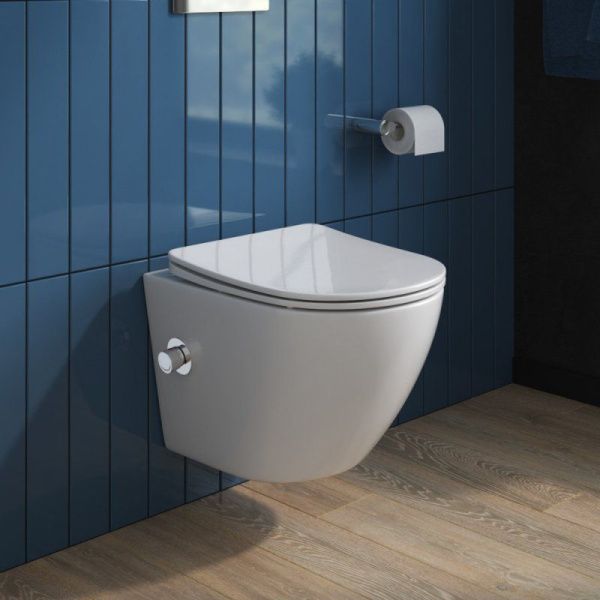 Унитаз подвесной с функцией биде и смесителем  BelBagno UNO BB3105CHR-BS/SC Унитаз подвесной с функцией биде и смесителем  BelBagno UNO BB3105CHR-BS/SC