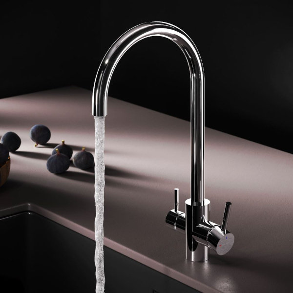 Смеситель для кухонной мойки Am.Pm X-Joy S с каналом для фильтра F85B07700 хром глянцевый