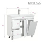 Тумба под раковину Onika Айленд 90 см 109030 напольная белая