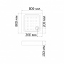 Душевой поддон акриловый 80x80 BandHours Square 88-Tray 240261400 Душевой поддон акриловый 80x80 BandHours Square 88-Tray 240261400