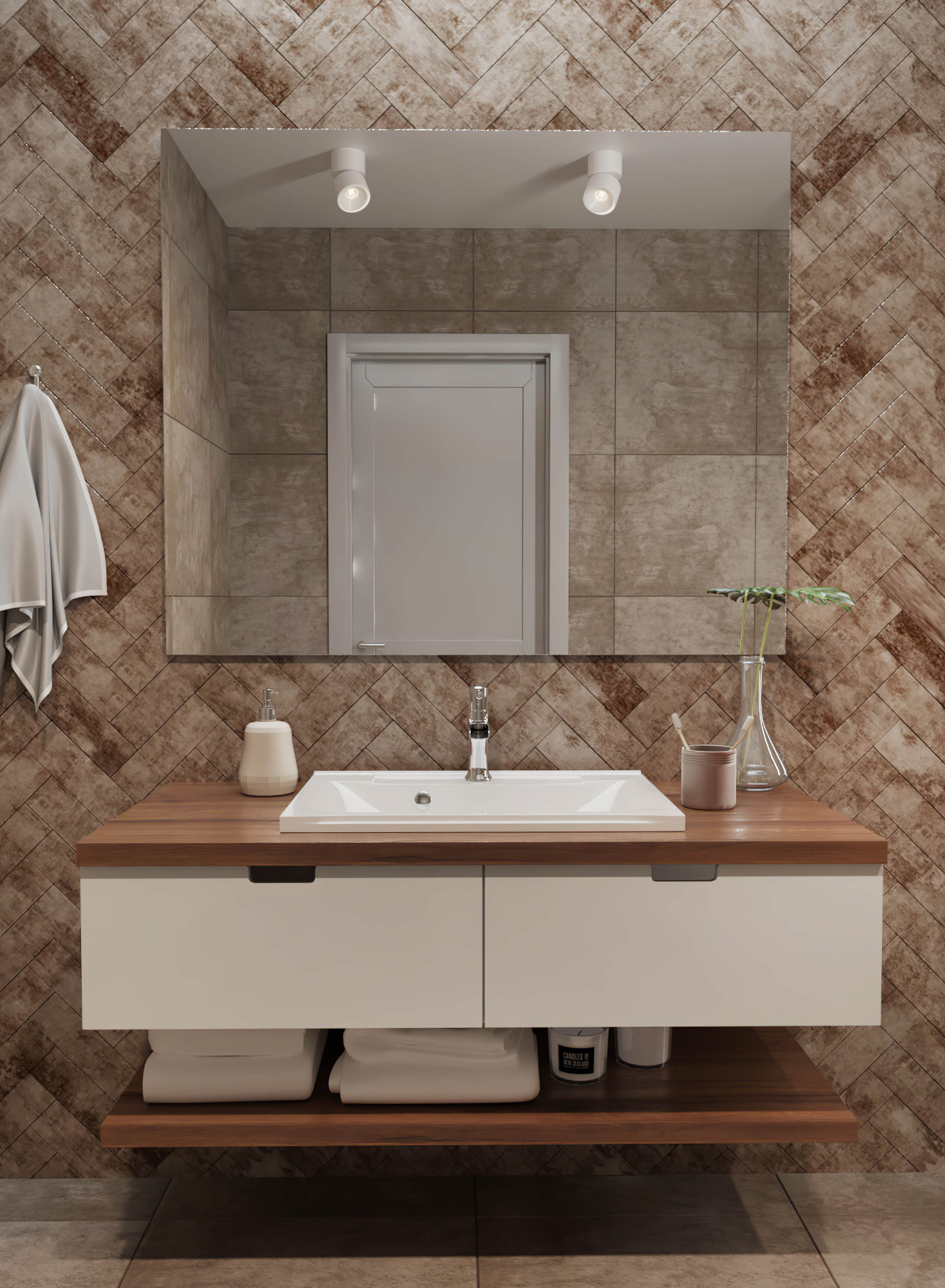 Раковина на тумбу Madera Milen 120x44.4 белая 4627173210478