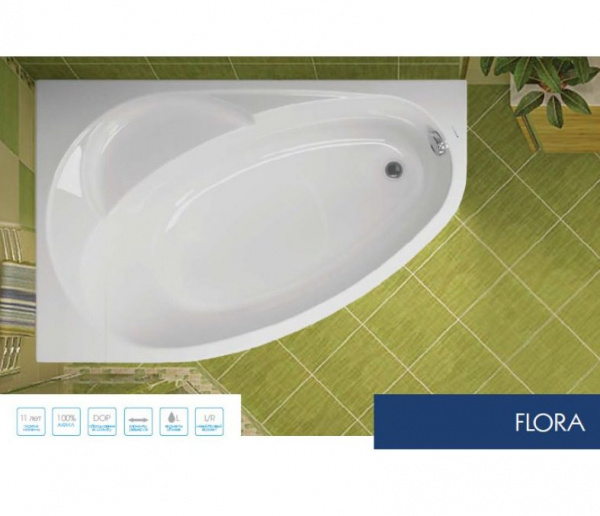 Акриловая ванна VAGNERPLAST FLORA 150x100 left Акриловая ванна VAGNERPLAST FLORA 150x100 left