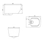 Унитаз подвесной Smartflow Vigente SMF811-WH безободковый с микролифтом
