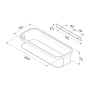 Полка для душа AM.PM Func 12850 A8F53122 черная матовая