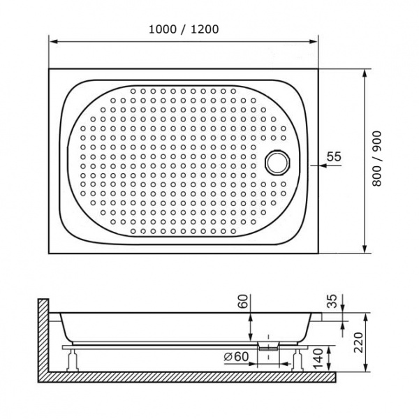 Душевой поддон прямоугольный RGW LUX/TN 100x80 16180280-21 Душевой поддон прямоугольный RGW LUX/TN 100x80 16180280-21